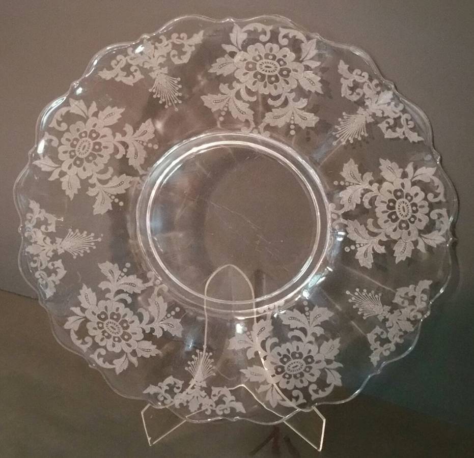 Lorna Clear (Stem 3035) 14" Torte Plate by Cambridge-1