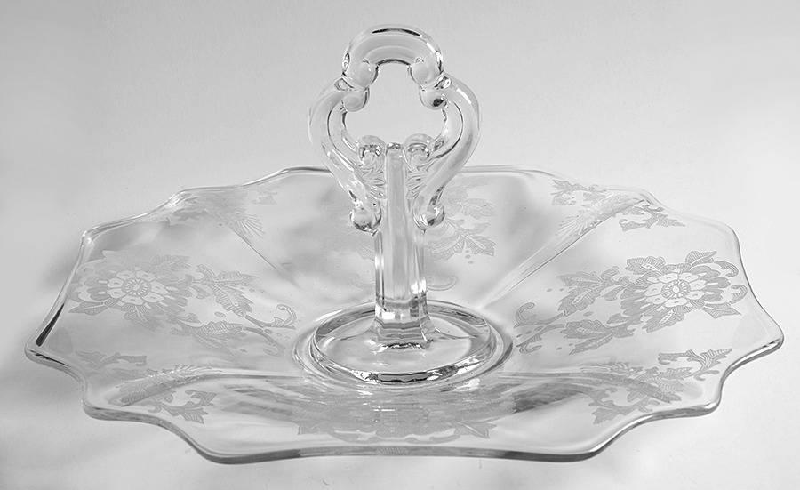 Lorna Clear (Stem 3035) 3400/10 Center Handled Tray by Cambridge-1