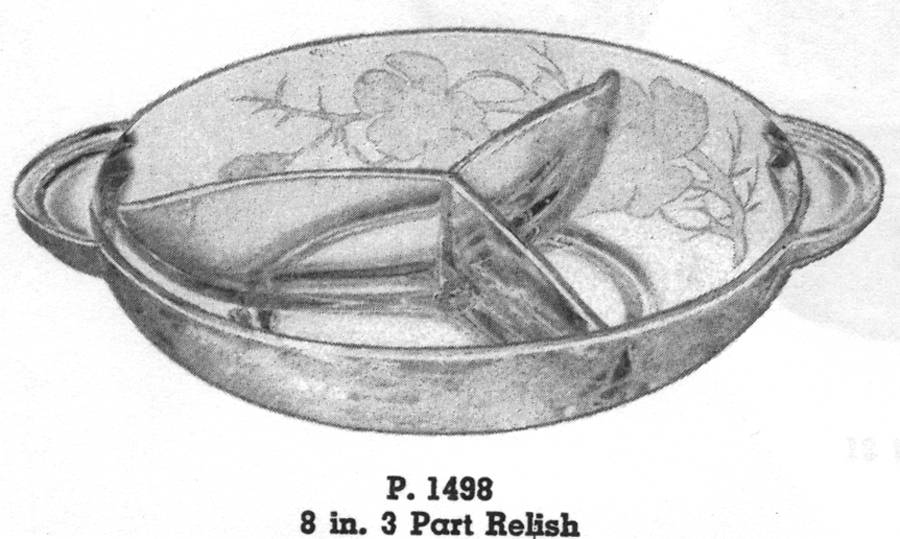 Magnolia Clear 9" 3 Part Round Relish by Cambridge-1