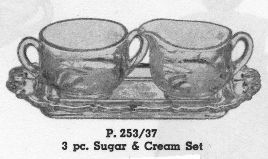 Magnolia Clear Mini Creamer, Open Sugar & Tray Set by Cambridge-1