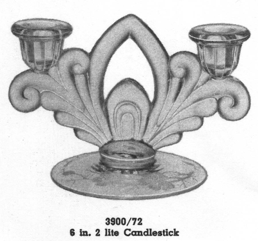 Magnolia Clear 6" Double Light Candlestick by Cambridge-1