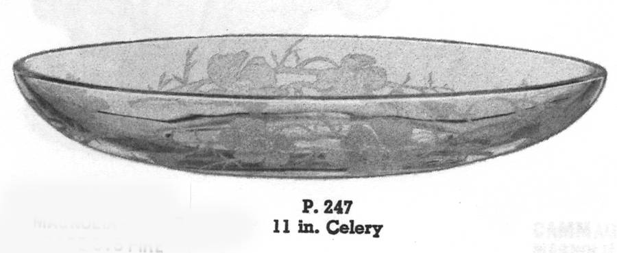 Magnolia Clear 11" Oval Celery by Cambridge-1