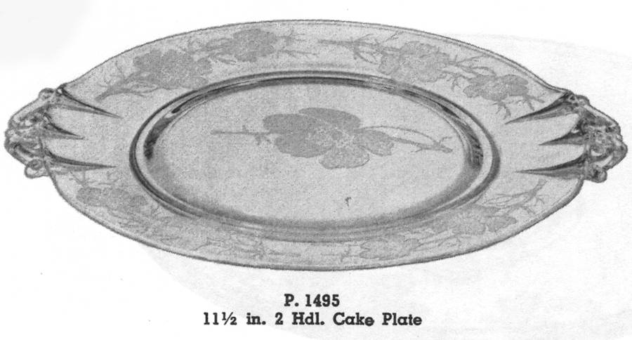 Magnolia Clear Handled Cake Plate by Cambridge-1