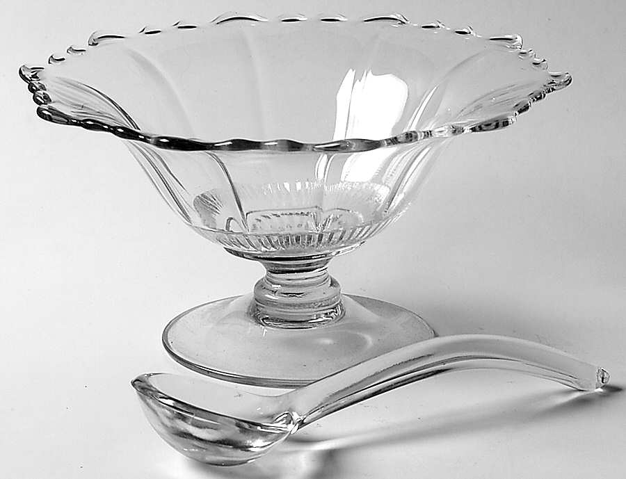 Martha Clear Martha/276 Footed Mayonnaise with Ladle by Cambridge-1