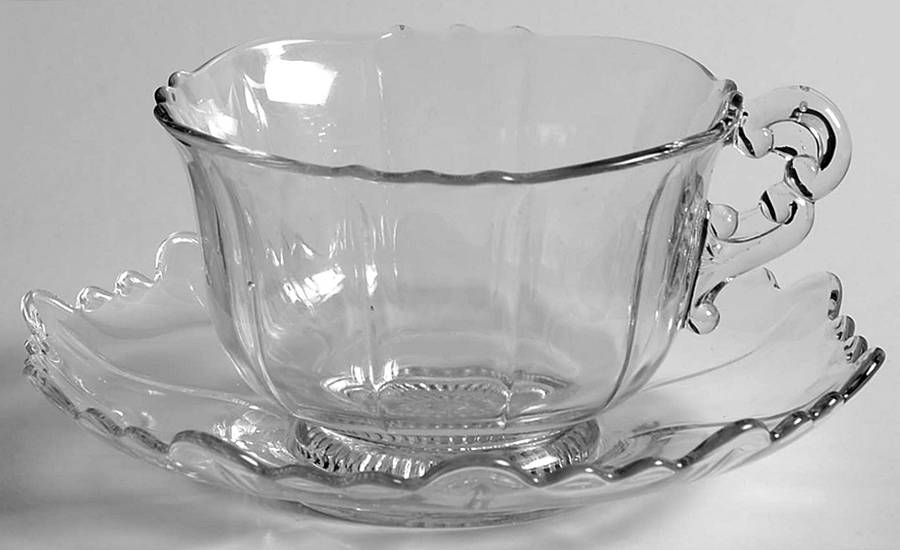 Martha Clear Martha/101 Footed Cup and Saucer Set by Cambridge-1
