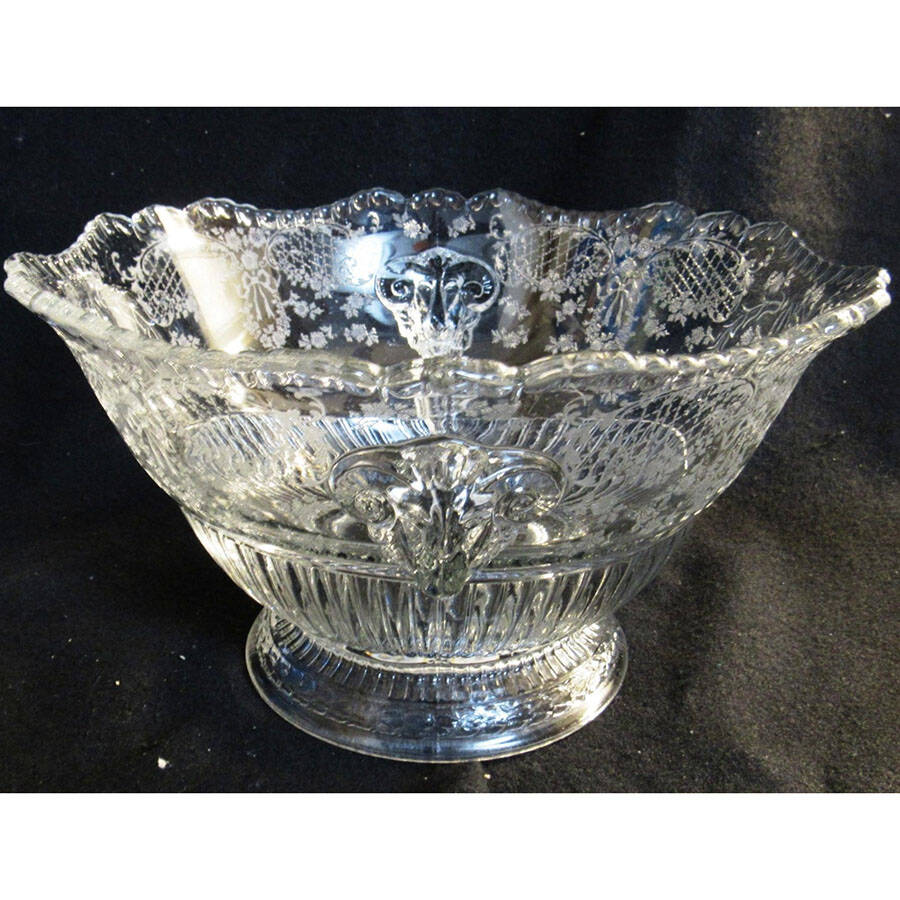 Minerva Clear (Stem 3500) 12" Handled Footed Bowl by Cambridge-1