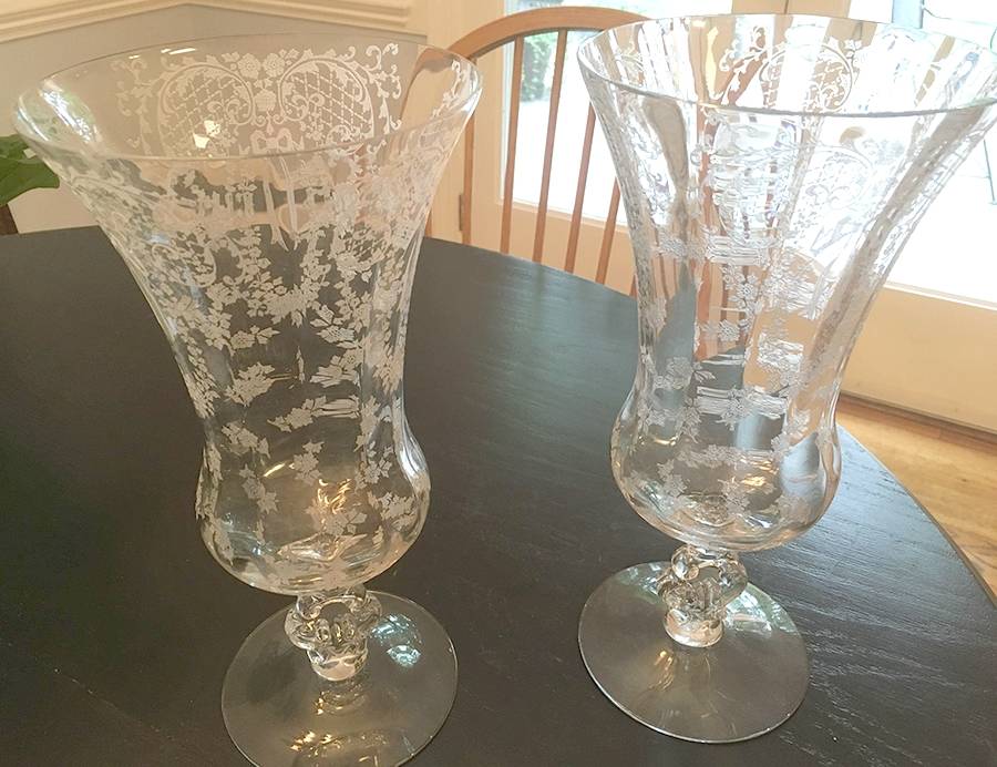 Minerva Clear (Stem 3500) 12" Keyhole-Stem Footed Vase by Cambridge-1