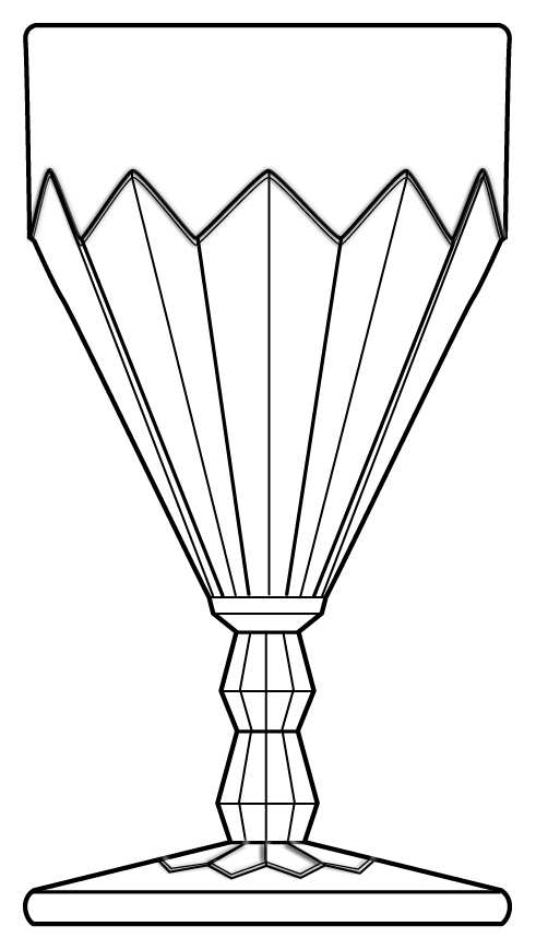 Moderne Water Goblet by Cambridge-1
