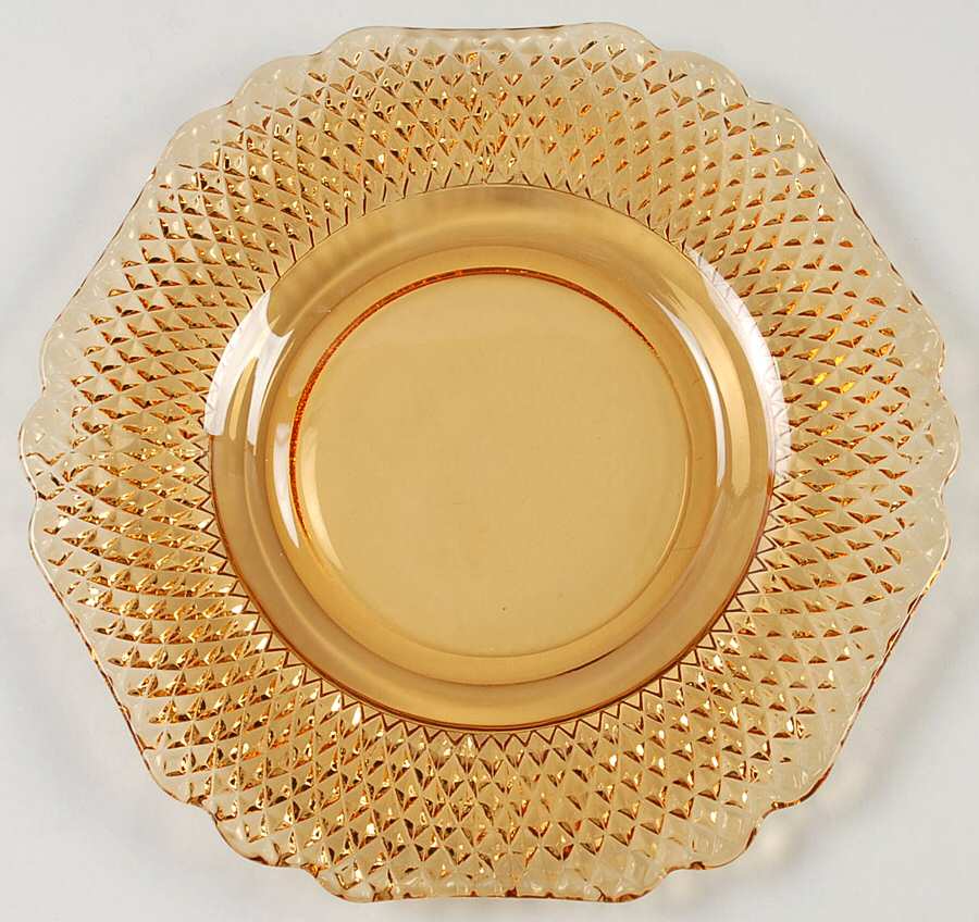 Mt. Vernon Amber Luncheon Plate by Cambridge-1