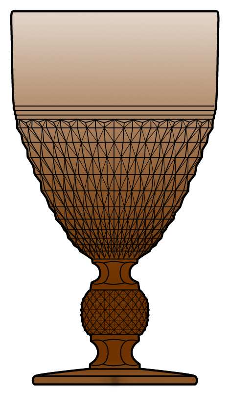 Mt. Vernon Amber Water Goblet by Cambridge-1