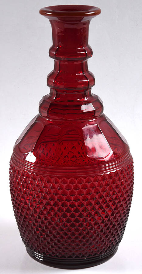 Mt. Vernon Red Decanter No Stopper by Cambridge-1