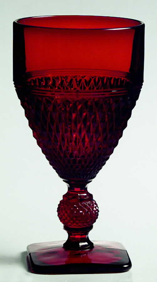 Mt. Vernon Red Water Goblet by Cambridge-1