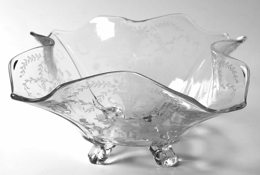 Portia Clear (Stem 3121) 11" 4-Toed Footed Bowl by Cambridge-1