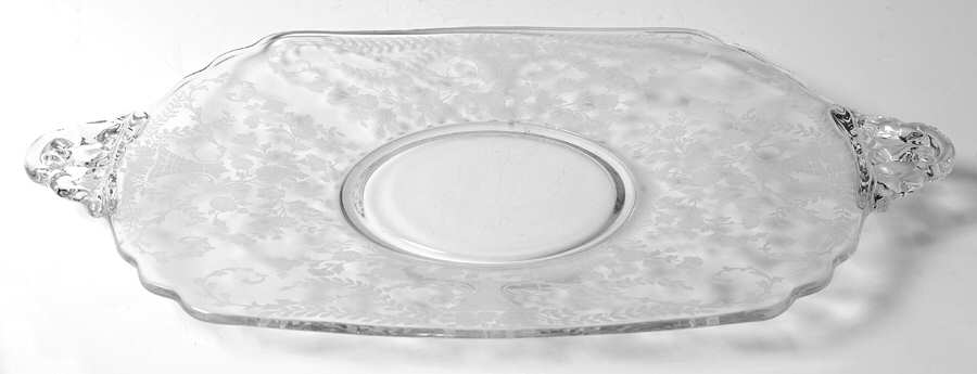 Portia Clear (Stem 3121) 16" Handled Plate (Shape 3400) by Cambridge-1