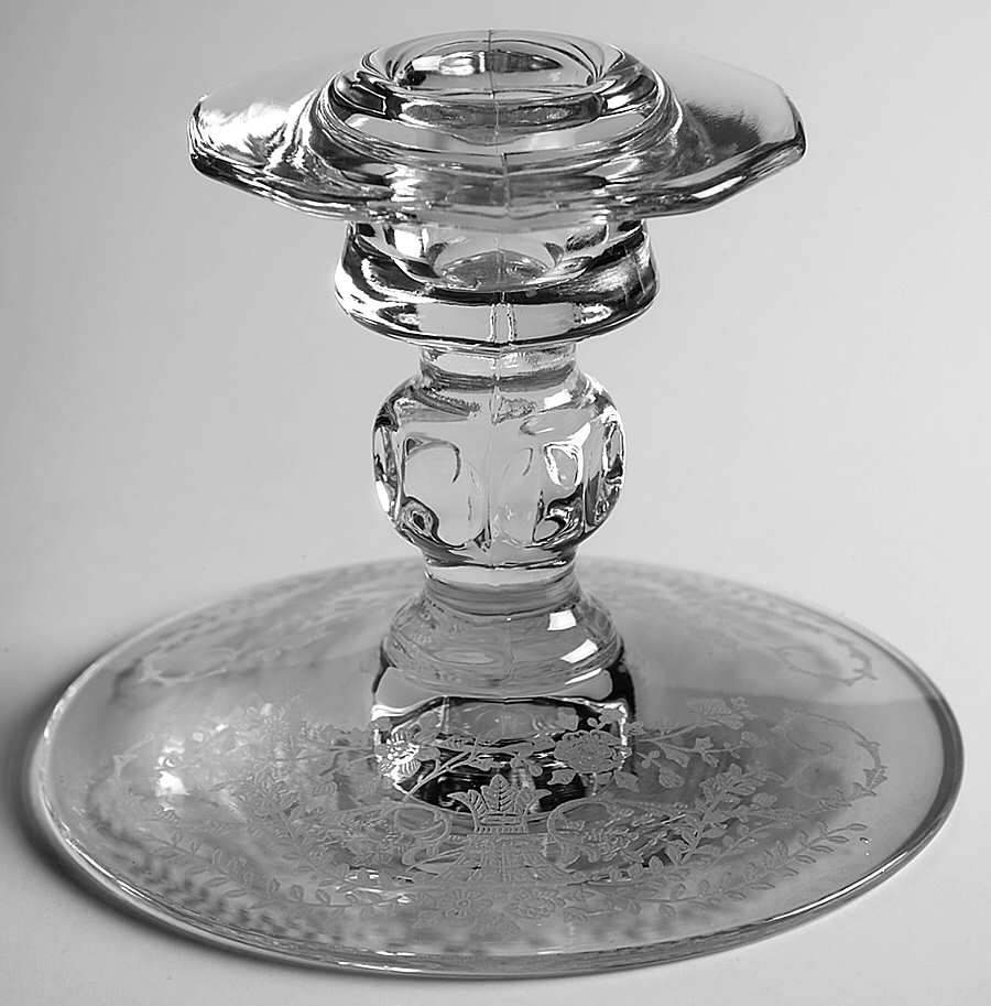 Portia Clear (Stem 3121) 4" Single Light Candlestick by Cambridge-1