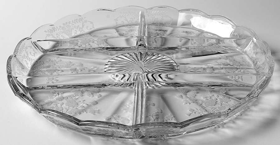 Portia Clear (Stem 3121) 10" Round 5 Part Relish by Cambridge-1