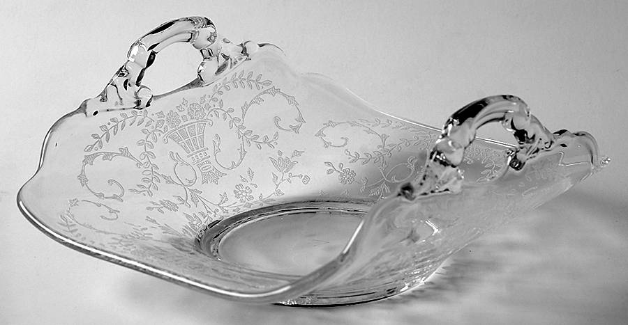 Portia Clear (Stem 3121) 3400 2 Handled Basket by Cambridge-1