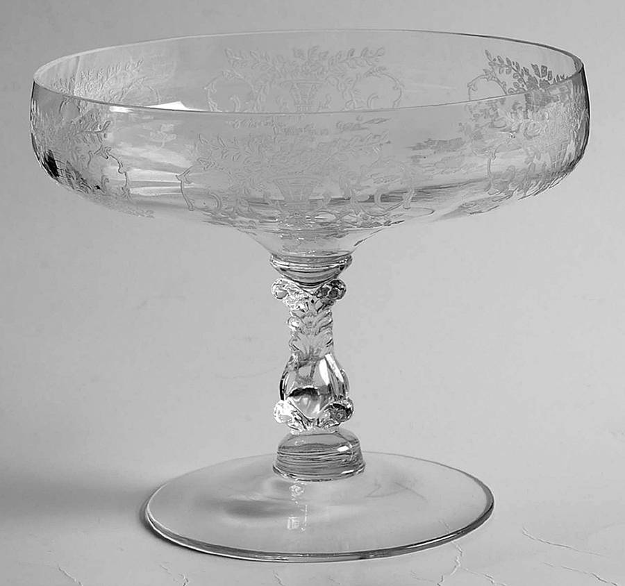 Portia Clear (Stem 3121) Round Compote (Height X Width) by Cambridge-1