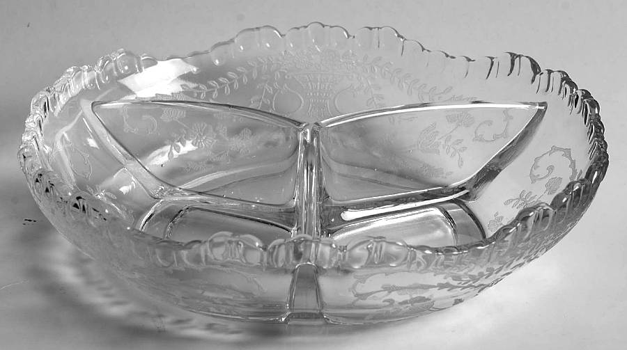 Portia Clear (Stem 3121) 6" Round 3 Part Relish by Cambridge-1