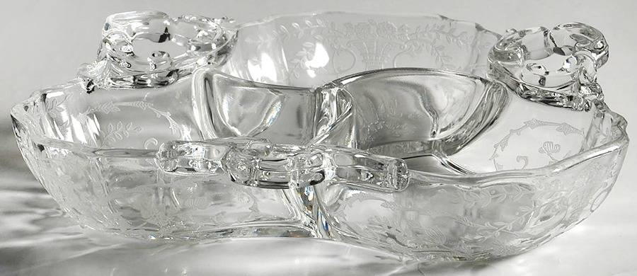 Portia Clear (Stem 3121) 3400/91 3 Part Candy/Relish by Cambridge-1