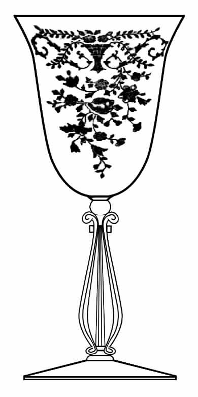 Portia Clear (Stem 3575) Water Goblet by Cambridge-1