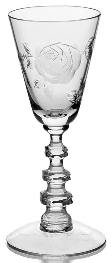Radiant Rose (Stem#1958, Cut) Cordial Glass by Cambridge-1