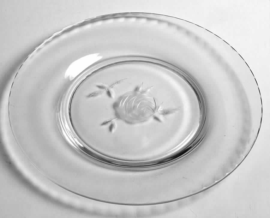 Radiant Rose (Stem#1958, Cut) Luncheon Plate by Cambridge-1