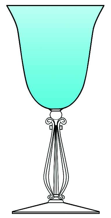 Regency Tahoe Blue Water Goblet by Cambridge-1