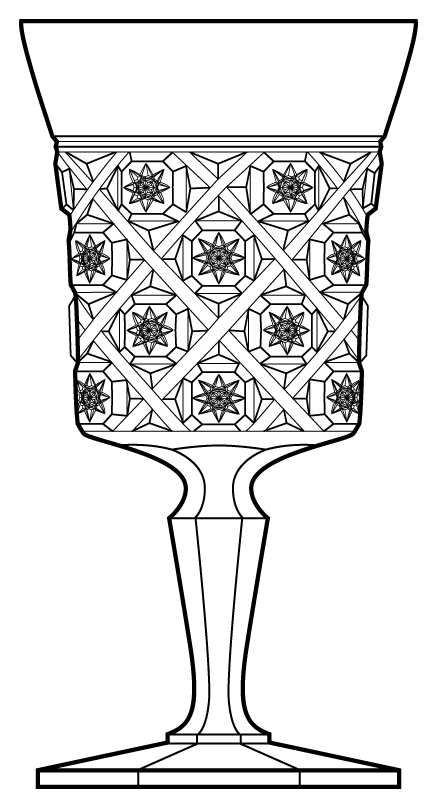 Ribbon Candy Water Goblet by Cambridge-1