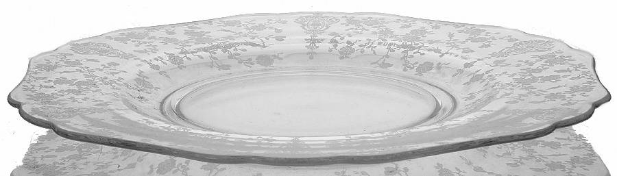 Rose Point Clear Shape 3400 9 1/2" Dinner Plate by Cambridge-1