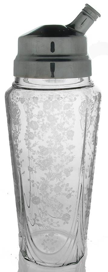 Rose Point Clear Cocktail Shaker with #10 Top (3400/175) by Cambridge-1