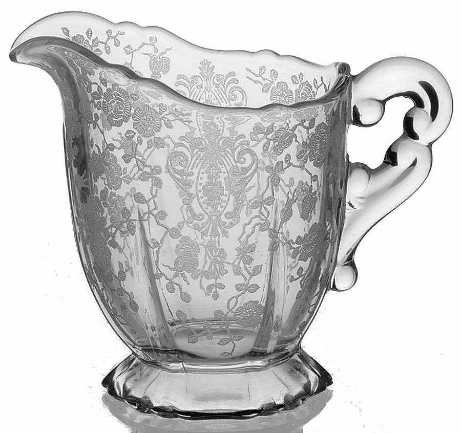Rose Point Clear 3400/68 Footed Creamer by Cambridge-1