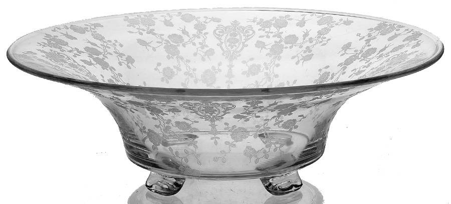 Rose Point Clear Footed Bowl by Cambridge-1
