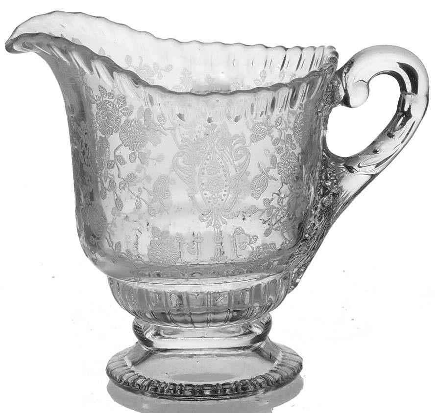 Rose Point Clear Creamer (Shape 3500) by Cambridge-1