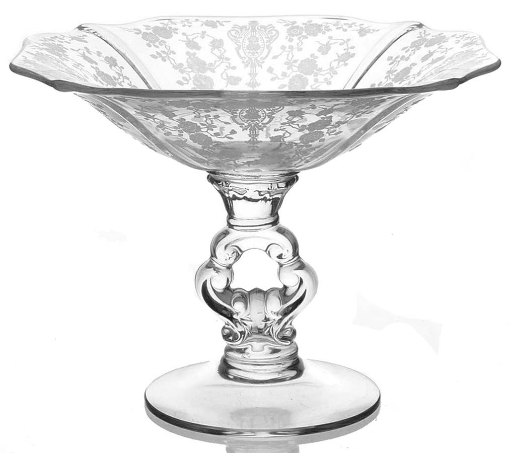 Rose Point Clear 3400/28 Comport (H X W) by Cambridge-1
