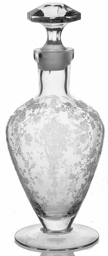 Rose Point Clear Cordial Decanter & Stopper by Cambridge-1