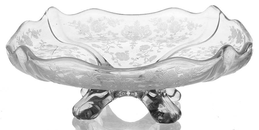 Rose Point Clear 3400/205 Flat Cupped 4-Toed Bon Bon by Cambridge-1