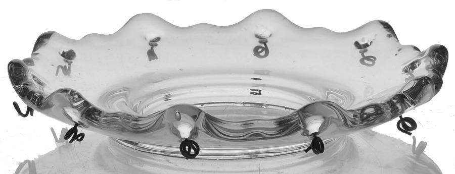 Rose Point Clear Bobeche-Holds 10 Prisms by Cambridge-1