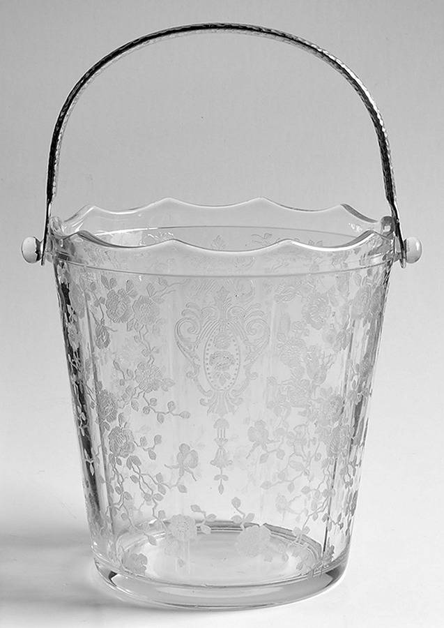Rose Point Clear 3400/851 Ice Bucket with Handle by Cambridge-1