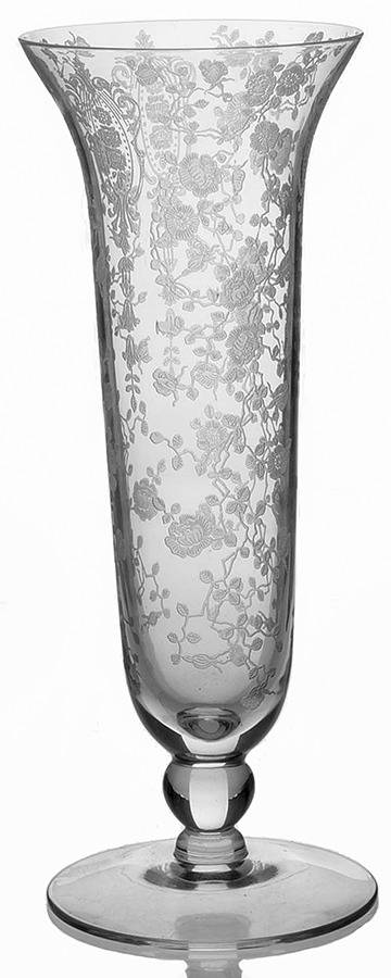 Rose Point Clear 8" Footed Flower Vase by Cambridge-1