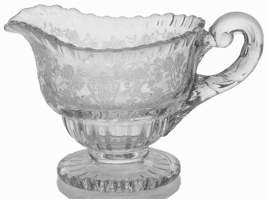 Rose Point Clear Individual Creamer (Shape 3500) by Cambridge-1