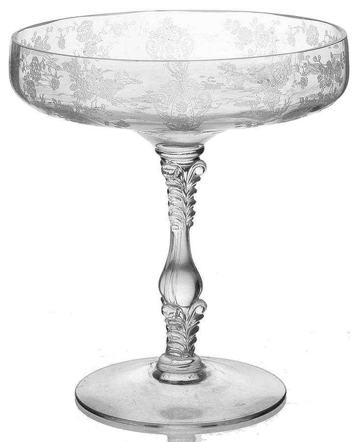Rose Point Clear Round Compote (Height X Width) by Cambridge-1
