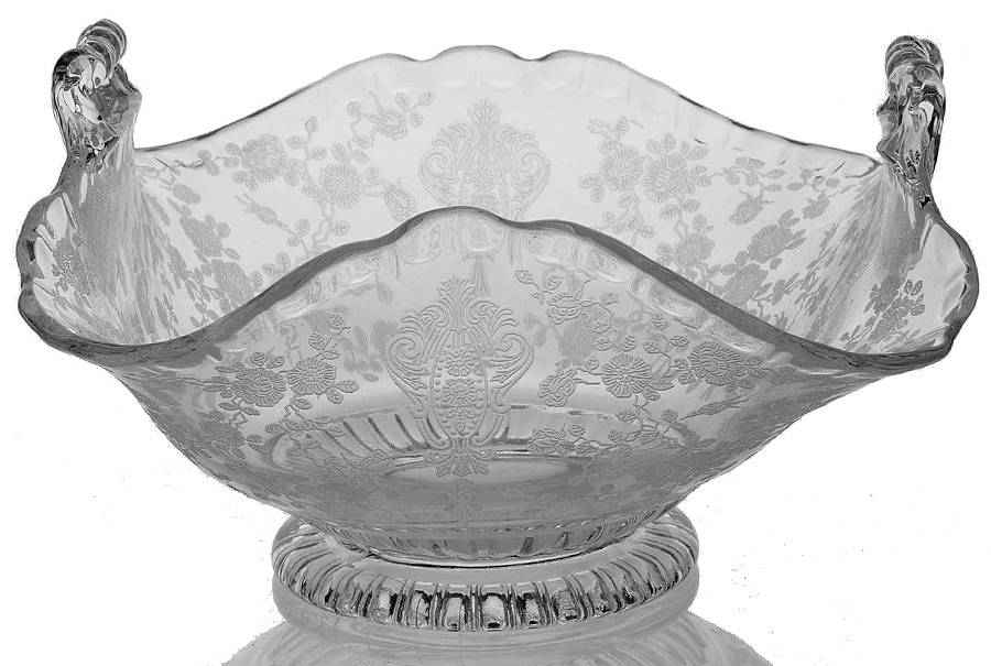 Rose Point Clear 6" Basket with 2 Handles by Cambridge-1