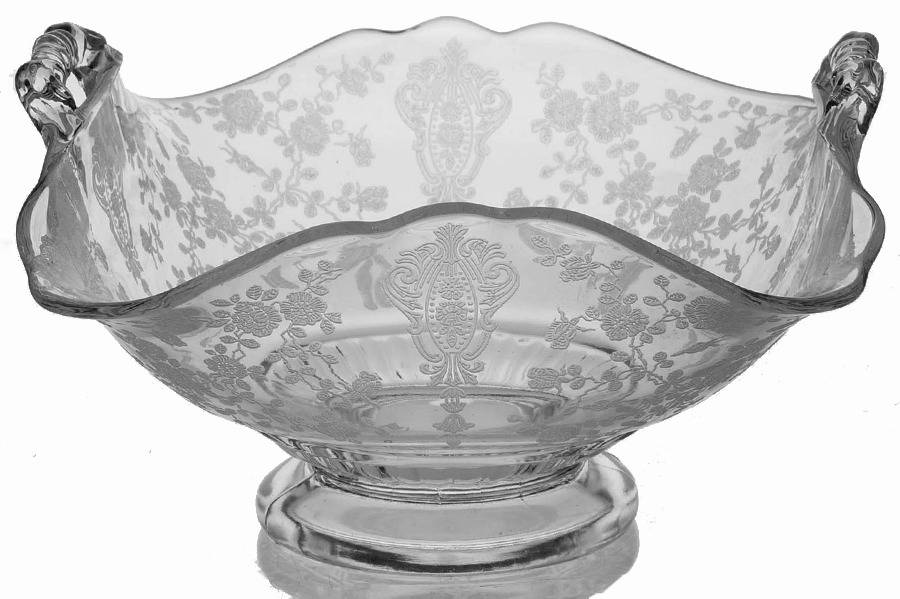 Rose Point Clear 5" 2 Handles Basket by Cambridge-1