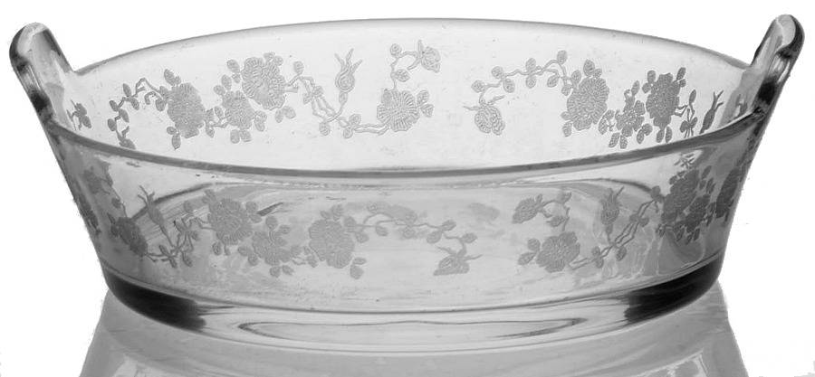 Rose Point Clear Round Butter Dish No Lid by Cambridge-1