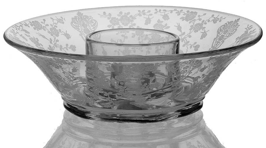 Rose Point Clear Hurricane Lamp No Globe by Cambridge-1