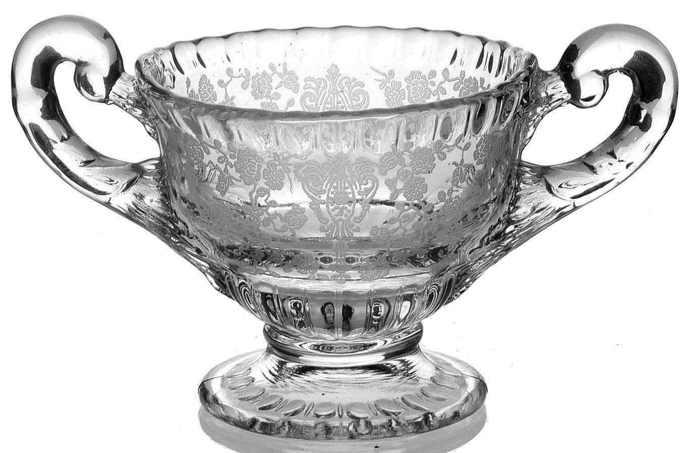 Rose Point Clear Individual Open Sugar (Shape 3500) by Cambridge-1
