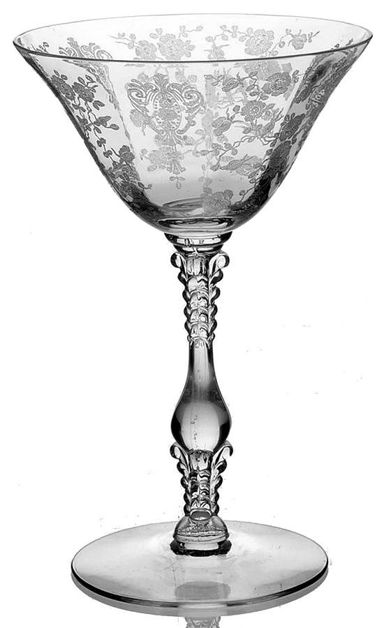 Rose Point Clear Champagne/Tall Sherbet by Cambridge-1