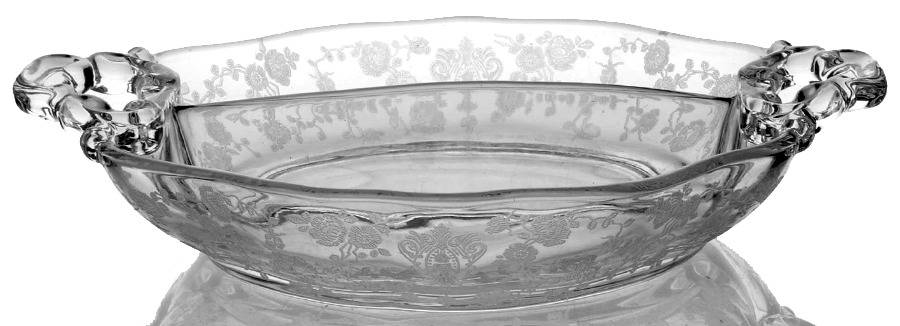 Rose Point Clear 3400/90 Shape 2 Part Handled Relish by Cambridge-1