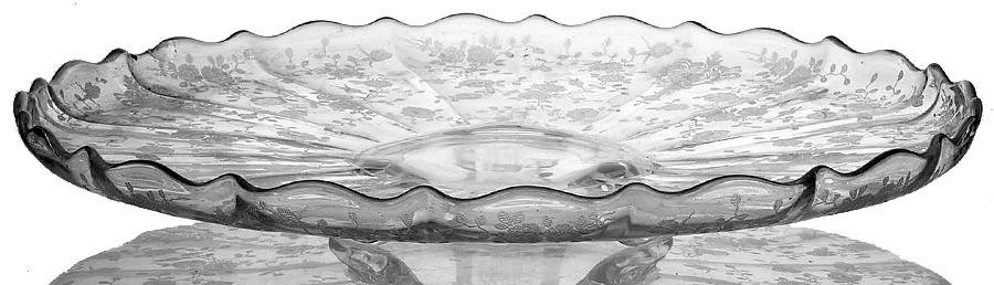 Rose Point Clear 12" 3-Toed Plate by Cambridge-1